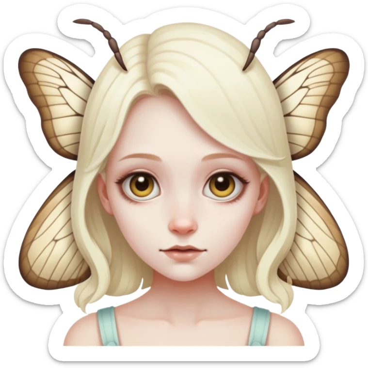 uncanny moth girl that kind of give bones and all maren vibes  sticker