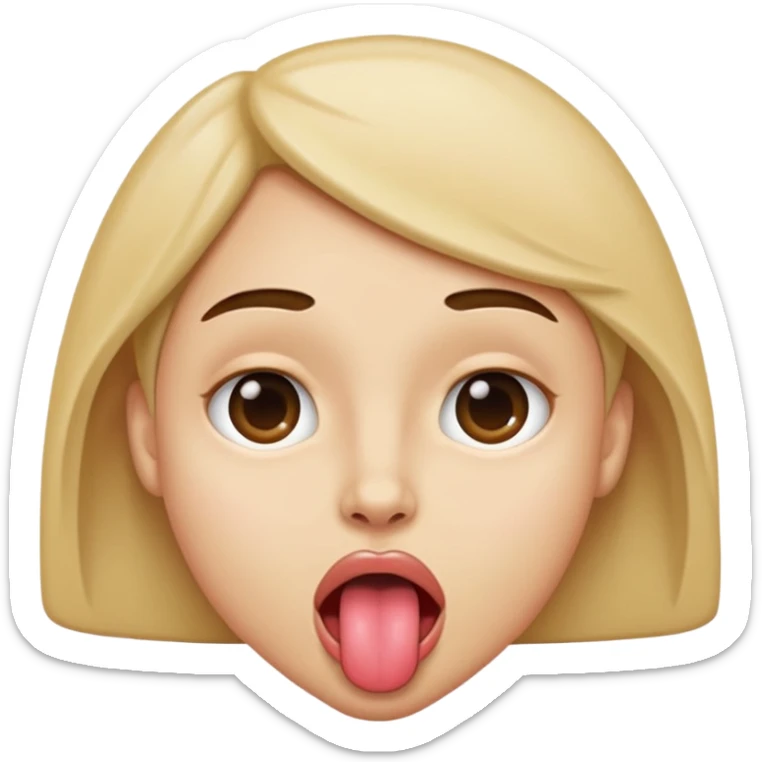 Emoji of a face with tongue out and eyes rolled back to the head. sticker