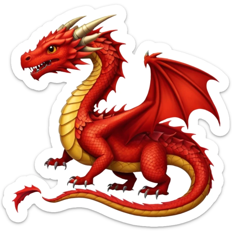 red dragon  sticker