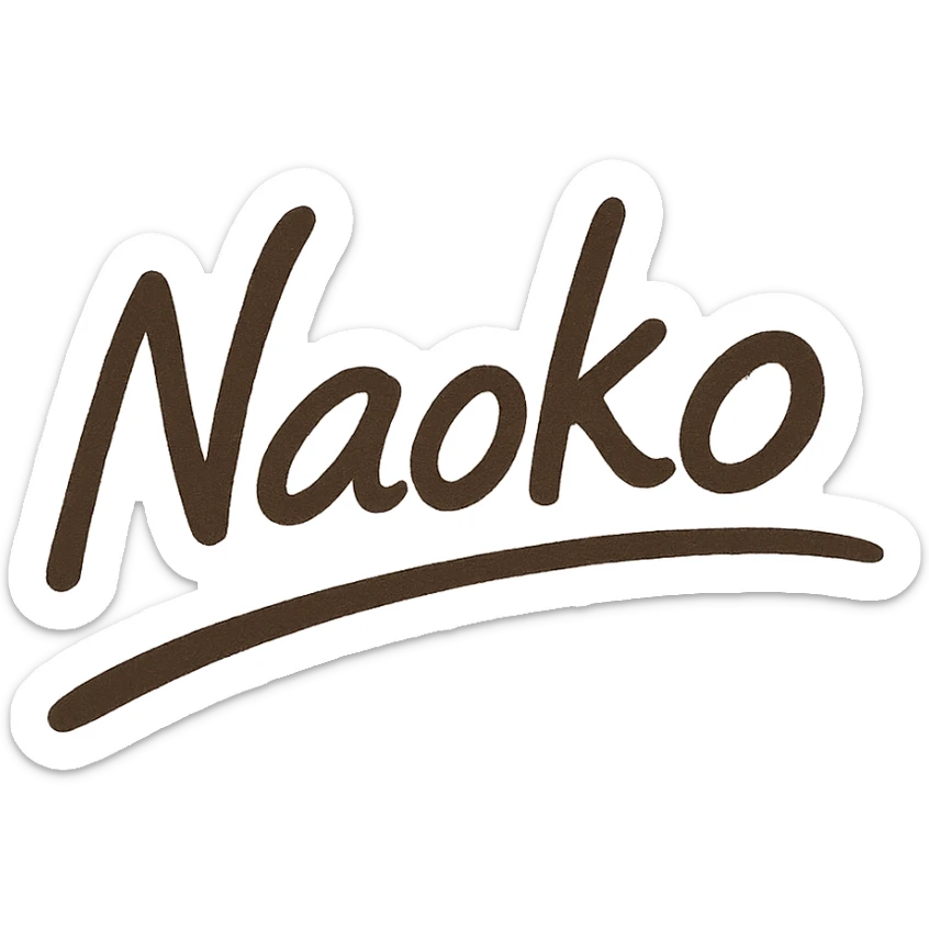 stylized handwritten signature representing a name sticker