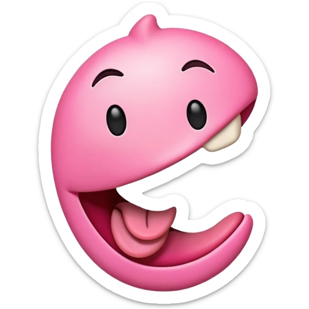 happy emoji face with tongue sticking out to the side, tongue is swinging and moving side to side sticker