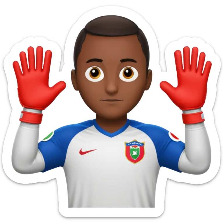 Keylor NavasK camisa roja de Costa Rica  y guantes de portero qué el escudo d exista ruca sea la bandera dentro de un circulo blanco  sticker