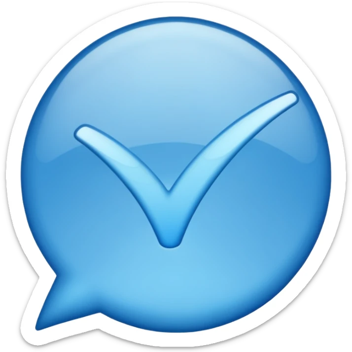 Make me an emoji thats look exactly like the TikTok verified emoji a blue tick sticker