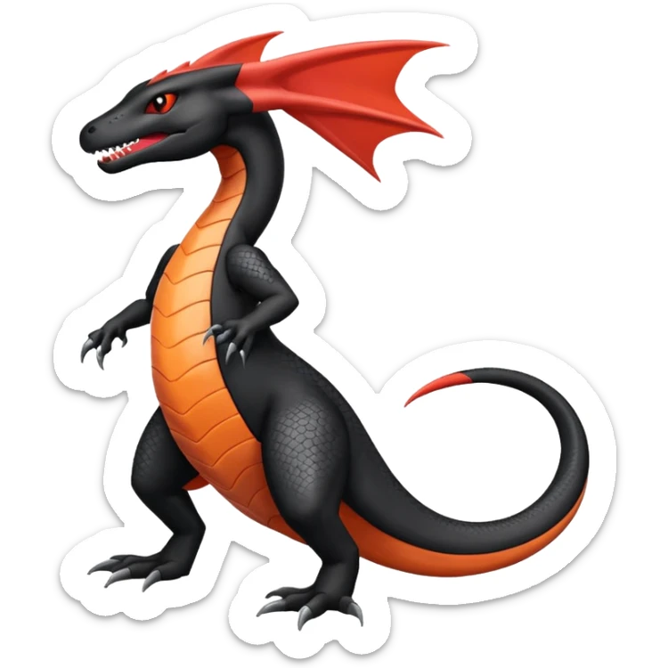 Salandit-Salazzle-Salamence-hybrid-fusion (full body) sticker