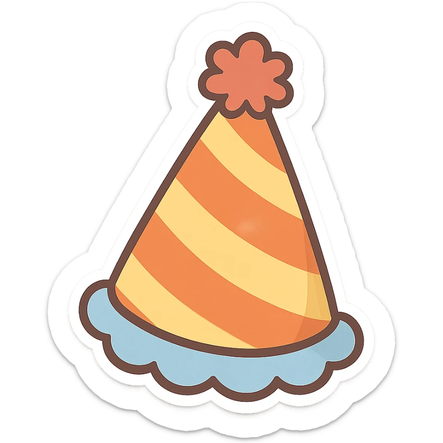 birthday hat sticker