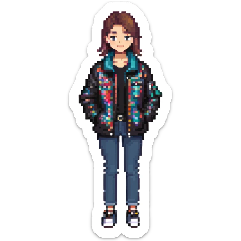 stylish jacket sticker