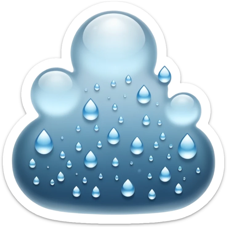 a close-up of a glass surface covered with small water droplets and light fog, as if from steam or humidity — some droplets sliding down slowly — soft reflections and blurred transparency give a realistic misty look — clean, glossy design with gentle lighting sticker