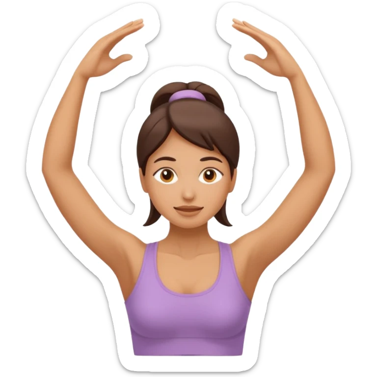 Minimal wellness-style emoji of a woman doing face yoga exercises, hands gently lifting and stretching facial muscles, calm and natural look, clear face yoga movement, simple and easy-to-understand icon, no beauty or medical elements

 sticker