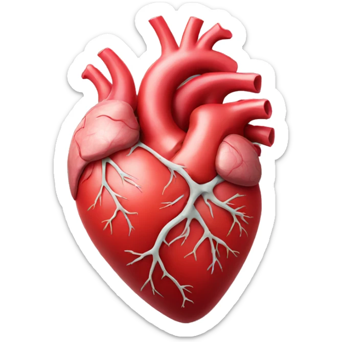 anatomical heart sticker