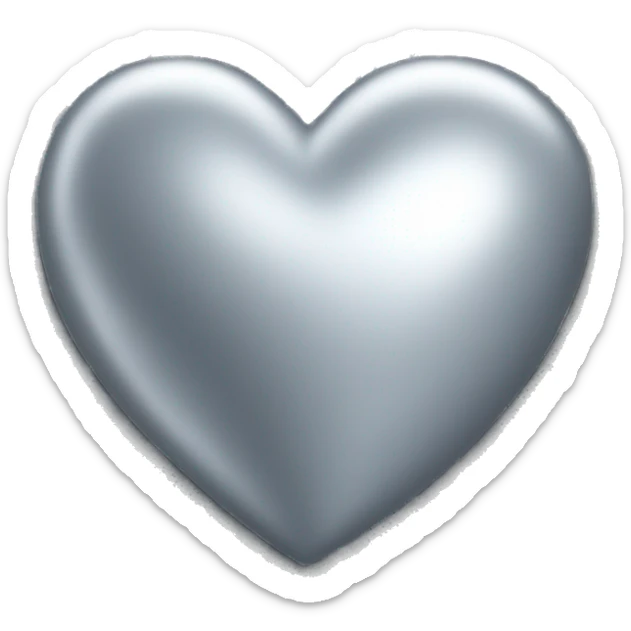 silver heart sticker