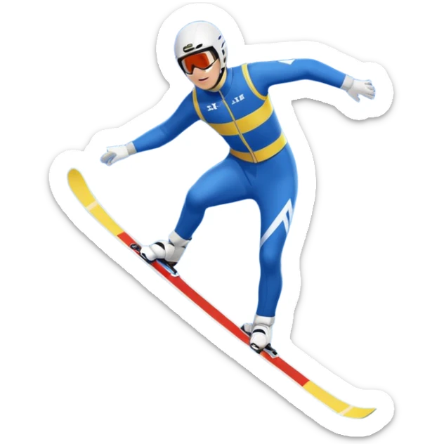 chce motikona skoczka narciarskiego jak w dsj2.pl z gry deluxe ski jump 2  sticker
