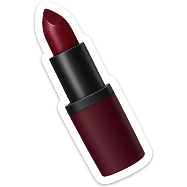 Burgundy fancy lipstick sticker