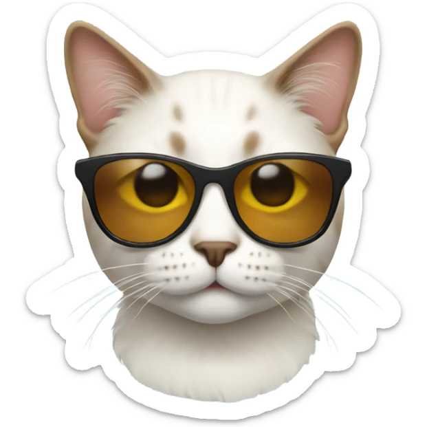 Cat with sunglasses sticker