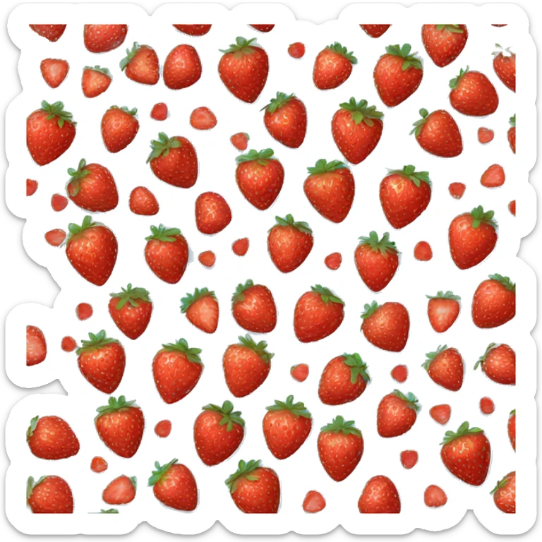 heart with strawberries  sticker