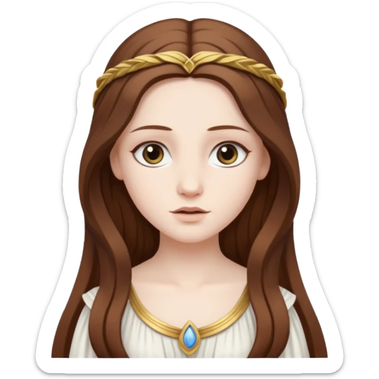 Metis The pre-Olympian goddess of wisdom, counsel, and deep thought. She was the first wife and advisor of Zeus and the mother of Athena, the later goddess of wisdom. Her name connoted "cunning intelligence," a quality highly valued in Greek heroes like Odysseus. 
 sticker