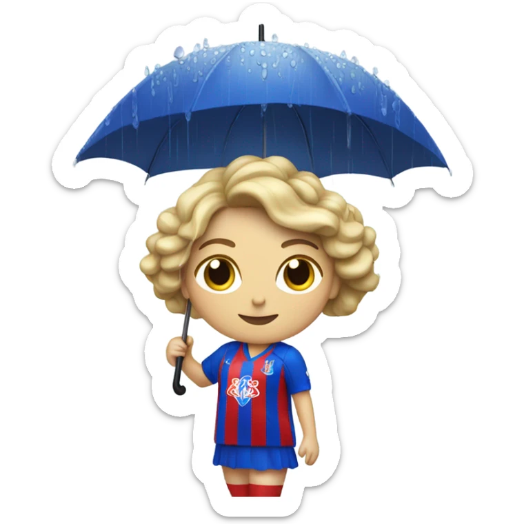  White Lady Crystal palace football supporter in the rain sticker