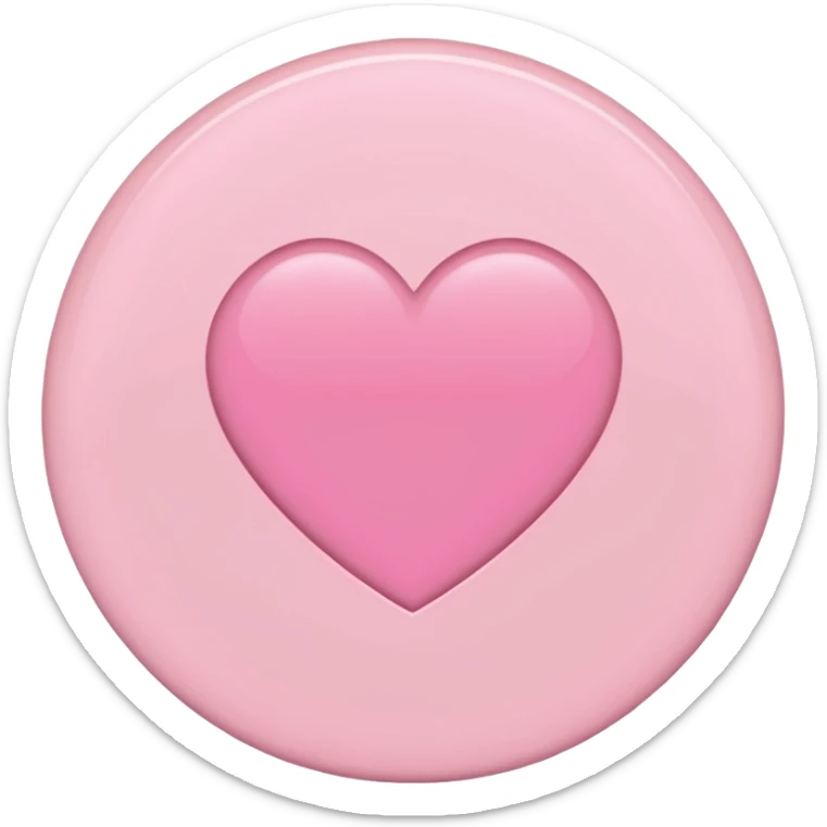 "Plain light pink circle emoji. No heart, face, or icons. Match the Notion pink heart (🩷) color and subtle gloss." sticker