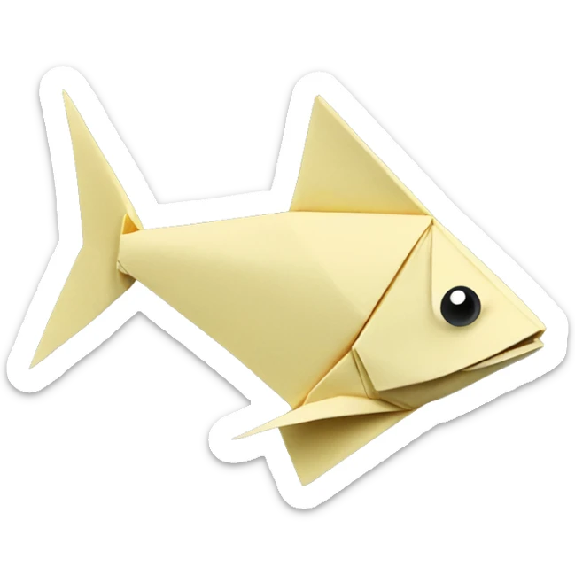 origami fish sticker