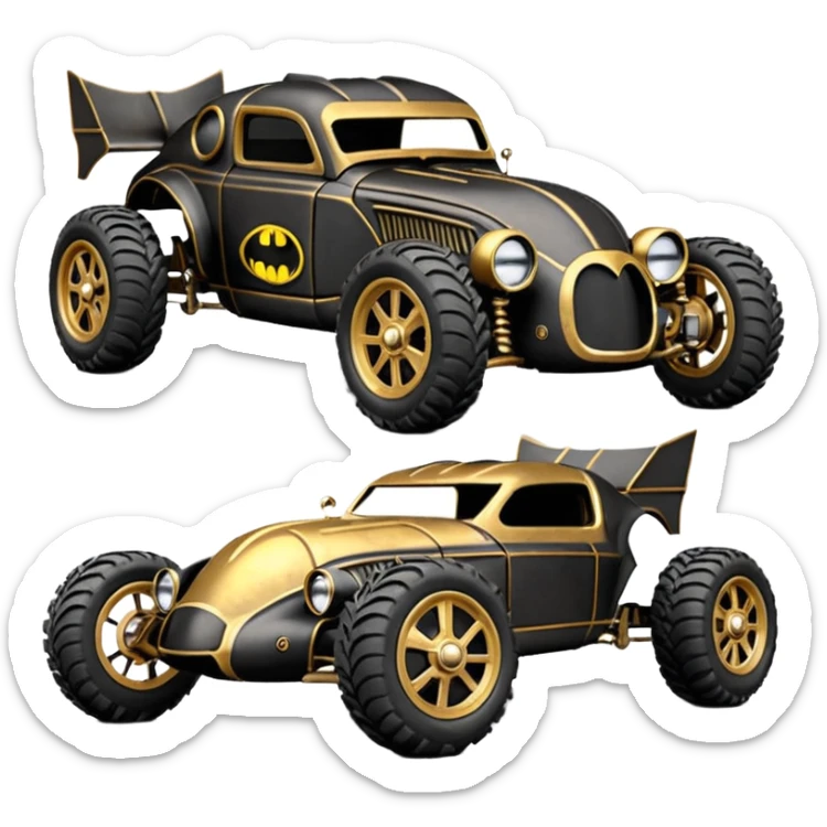 1:10 off-road lcg Basher Batman’s 1934 blackened tarnished C-3PO ford rc car  sticker