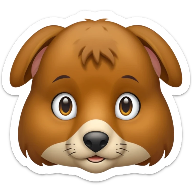 Ein behindert aussehender Eselkopf. Seine Augen sollen in verschiedene Richtungen Blicken  sticker