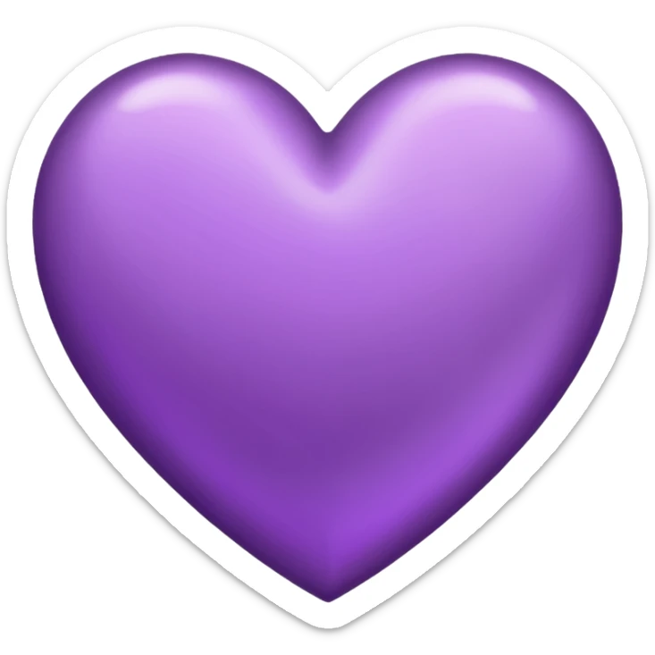 IOS's love letter emoji but with a purple heart instead of a red heart, closed sticker