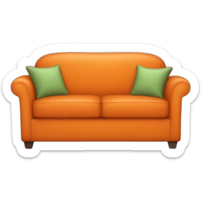 Orange sofa sticker