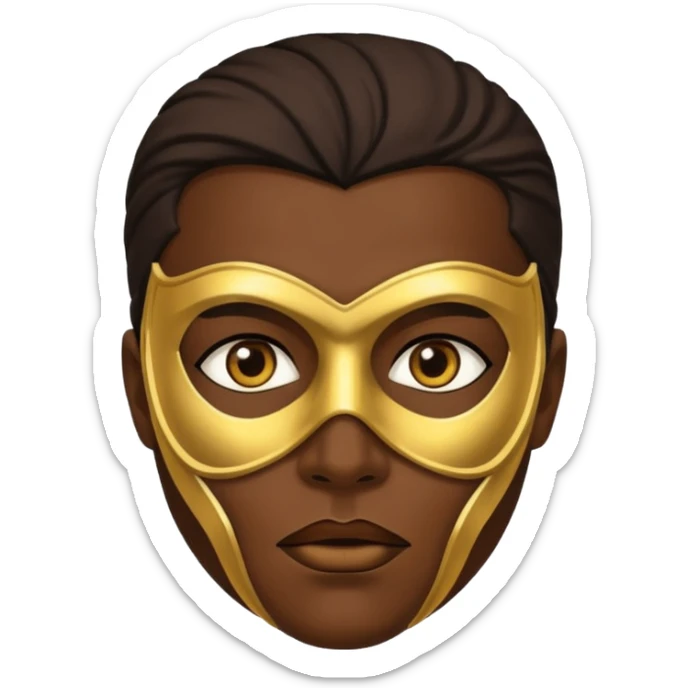 Vessel (of the band Sleep Token) dark, gold mask, badass sticker