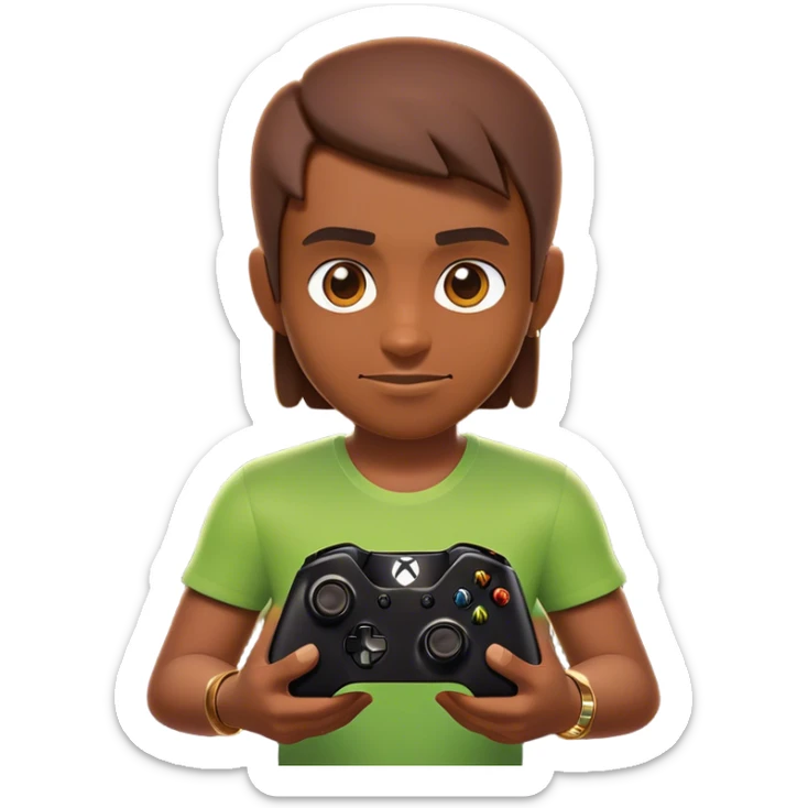 Clash of Clans aesthetic: Cinematic Playful Xbox One Console Portrait Emoji, rendered in a 3D vector-style similar to standard emojis with minimal shading and bold, simplified shapes. A compact, distinct form with signature details, softly glowing with a modern gaming energy charm. Simplified yet unmistakably iconic, highly detailed and consistent, glowing with a soft radiance and high shine. Stylized with a touch of next-gen innovation and a soft glowing outline, capturing the essence of a beloved gaming relic with a friendly, playful manner! sticker