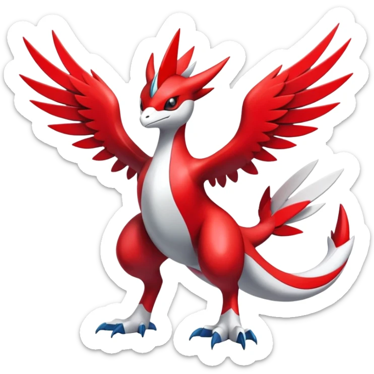 Cute Shiny Guilmon-Silvally-Latias-Fakémon-hybrid-creature (full body)  sticker