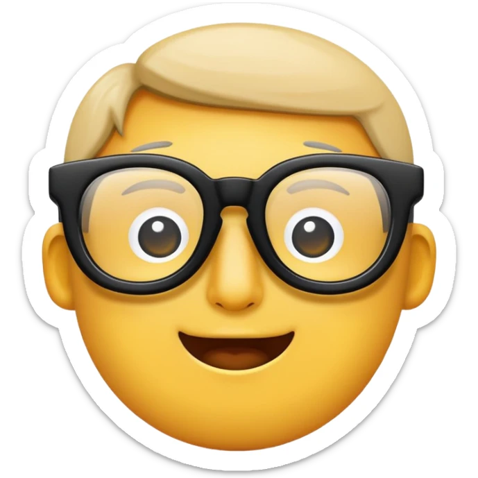 black glasses  sticker