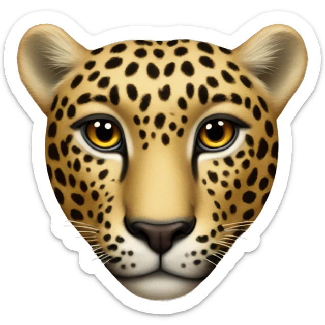 leopard heart  sticker