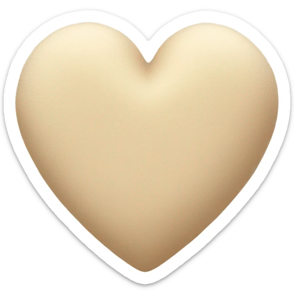Beige heart  sticker