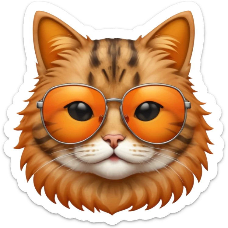 Cat with sunglasses sticker