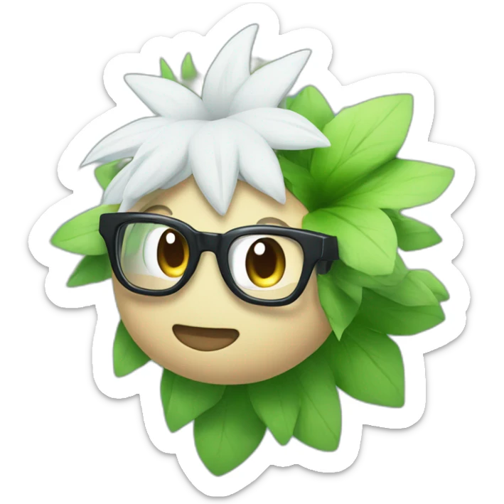 Shaymin wearing glasses sticker