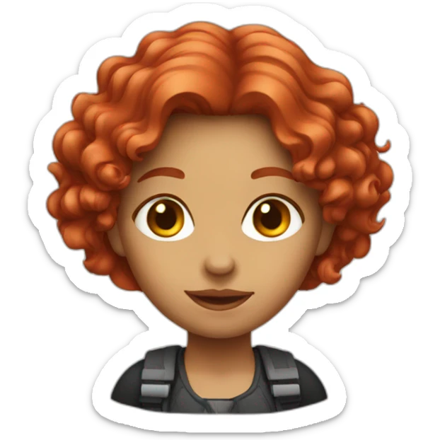 red hair girl graphic designer and film director sticker