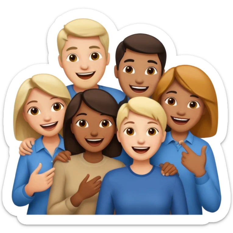 6 people two of them are women and of them are men  sticker