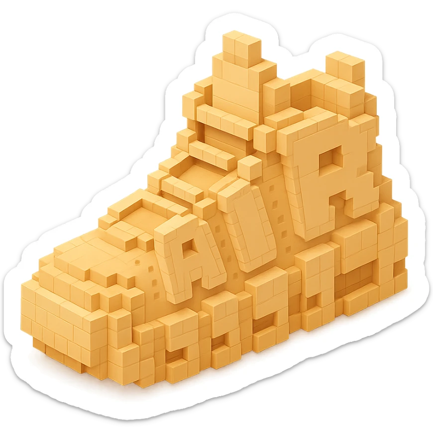 Nike Air More Uptempo sneakers in beige color sticker