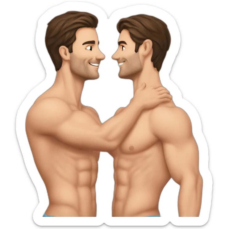 sexy-posing-very-fit-brunette-caucasian-gay-men-makingout sticker