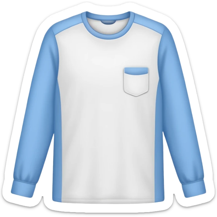 White Long sleeve no just the long sleeve no guy no emoji as well just a plain white long sleeve  sticker