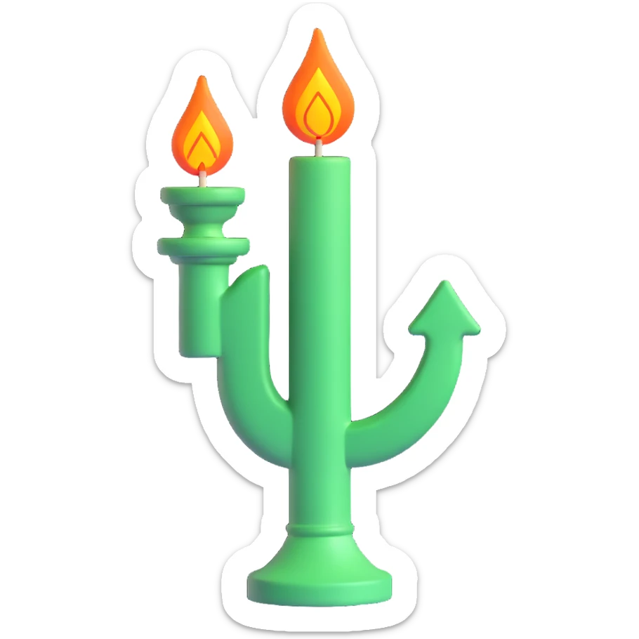 Add a green dollar sign to the stylized candlestick chart stock buy signal emoji, keep upward movement, no text, preserve 3D style, with no background. sticker