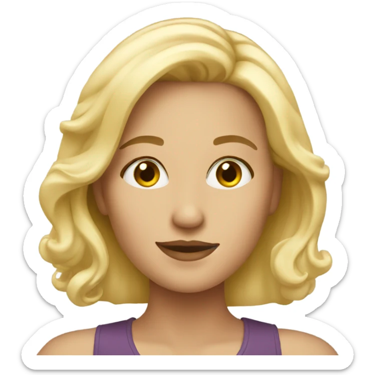 Beautiful blonde woman  sticker