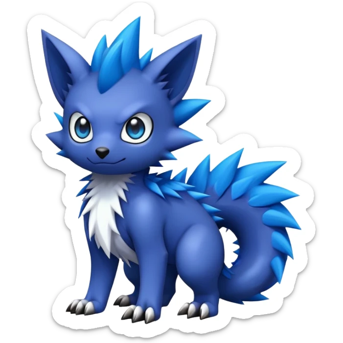 cute dark vibrant colorful kawaii cool edgy Digimon-Fakemon-animal full body sticker