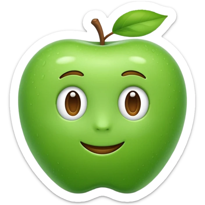 A high-quality 3D render of focus in the style of an Apple emoji. Smooth textures, soft diffuse lighting, and deep detailing. Realistic materials but with a stylized, iconic look. Soft drop shadow. Isolated on a white background. High fidelity, 4k. sticker