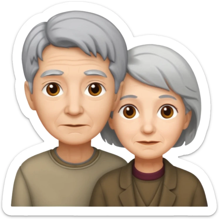 lo mismo que estas haciendo solo coloca alado de la abuela un hombre joven  sticker