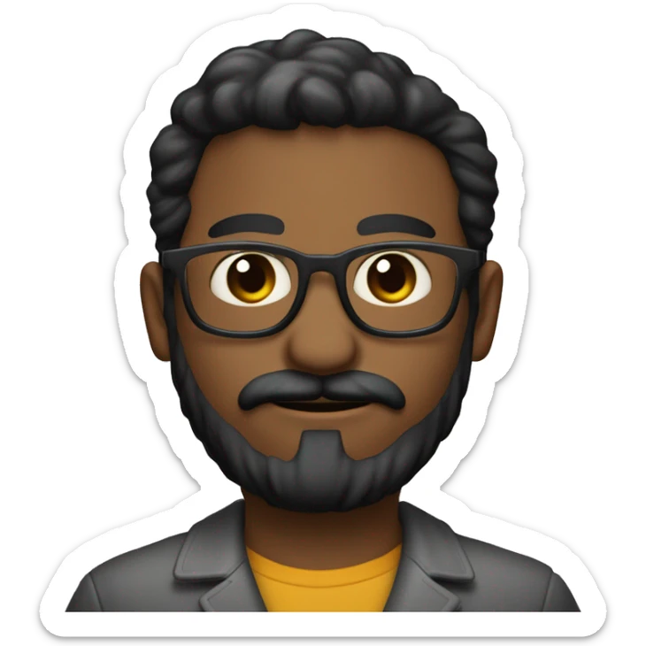 Familia de 4. Madre cabello largo negro tez clara, padre con lentes y bigote negro. Hija mayor con cabello rizado. Hija menor con cabello lacio sticker