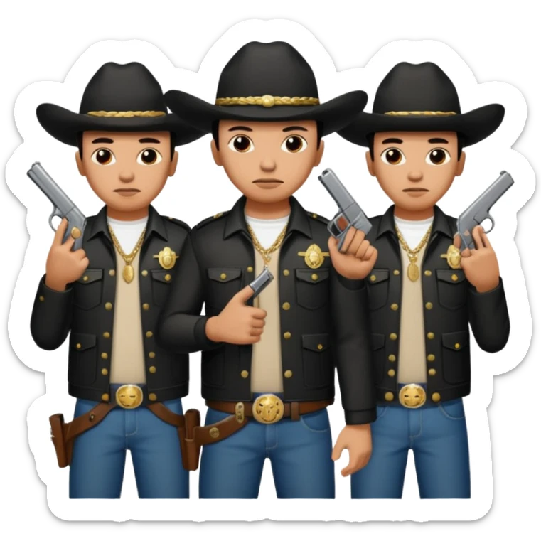 Norteño street gang with 14, hand gang signs and guns sticker