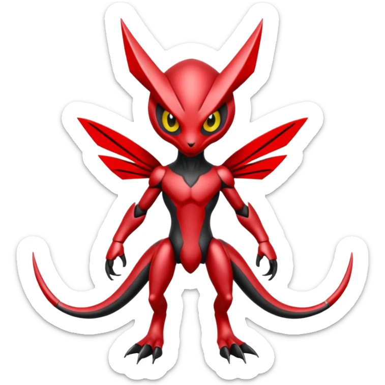 Scizor-Bisharp-Fakémon-hybrid-creature (full body)  sticker