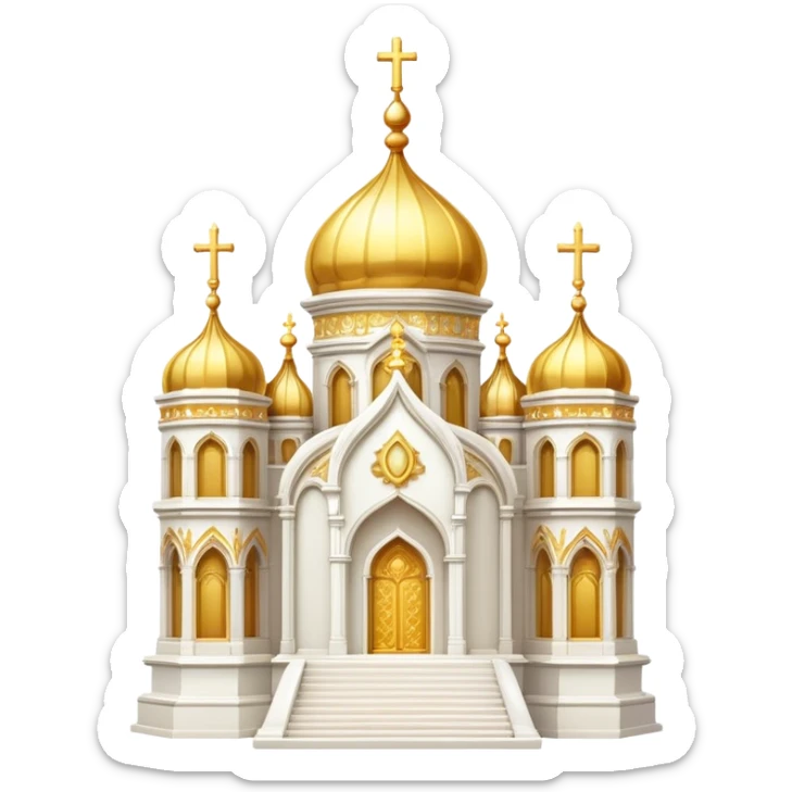 White and Golden Divine Holy Glorious Shiny Sparkly Scenic Scenery Deco Fakémon sticker