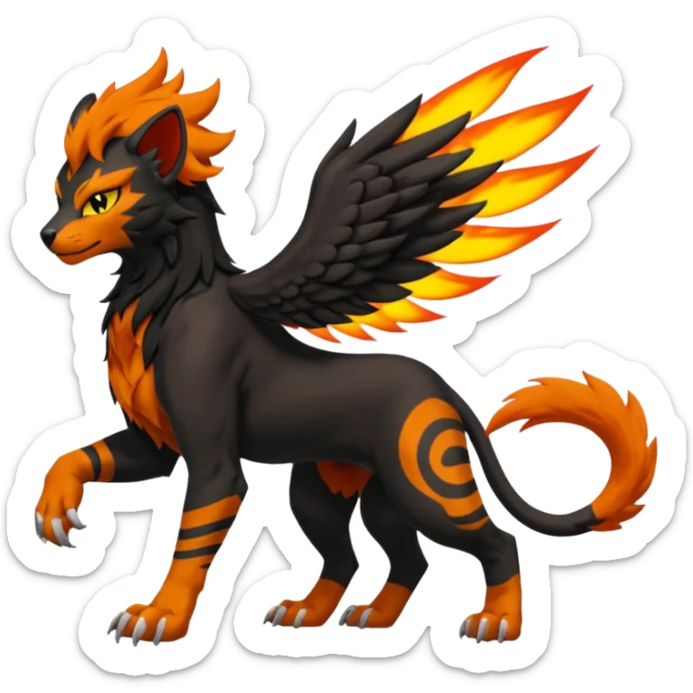 Houndoom-Tigress-Luxray-Trico-Gryphon-fusion (full body) sticker