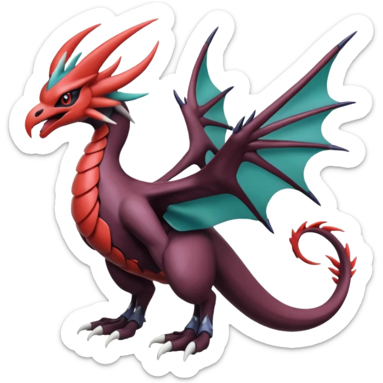 Yveltal-Noivern-Lugia-Fakémon-hybrid-creature (full body)  sticker